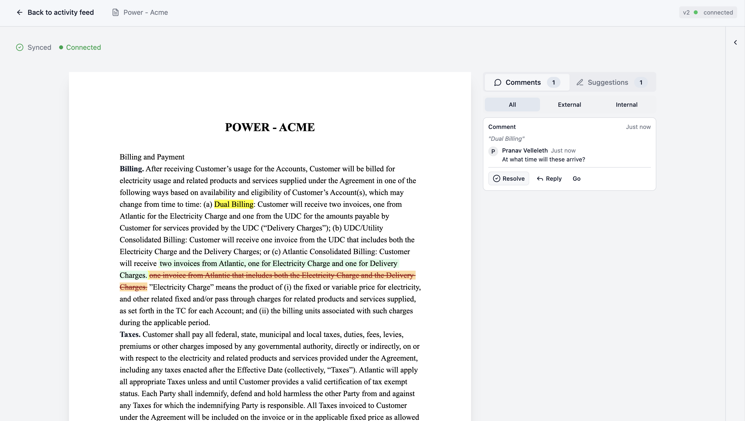 Real-time redlining and collaboration in Kollengo